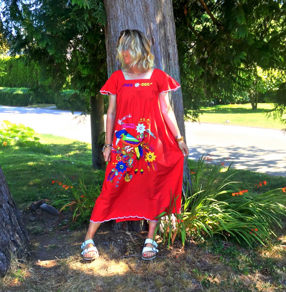 Red mumu dress