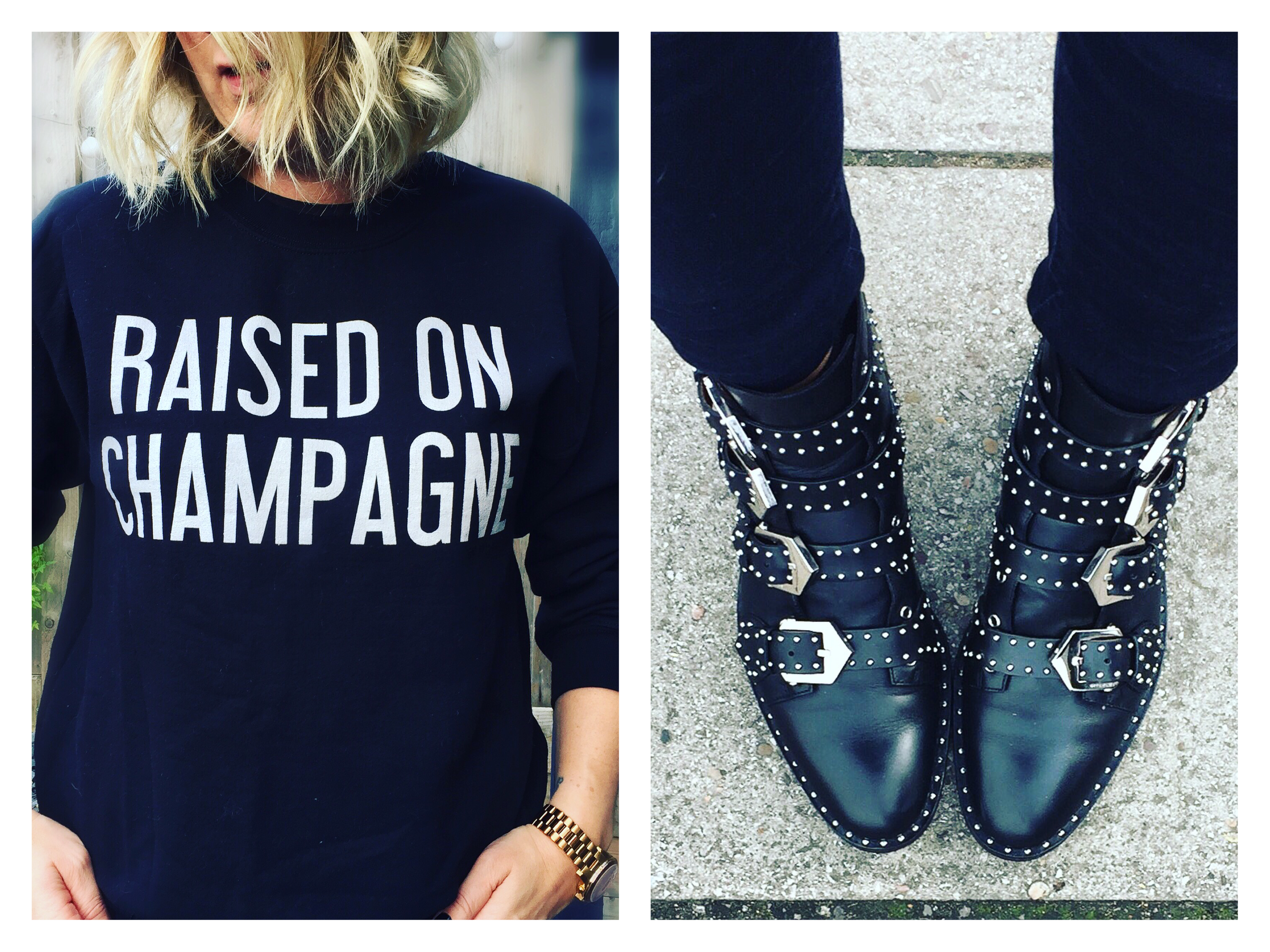 black champagne sweat shirt givenchy boots