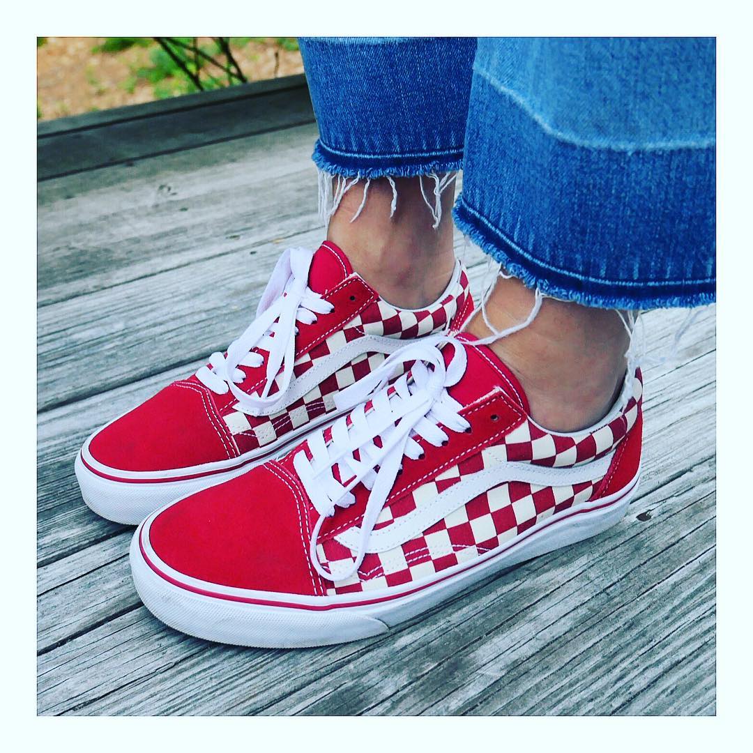 Cape Cod Vans Old Skool Checkerboard Red