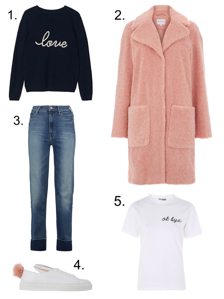hush Love jumper, warehouse teddy coat 