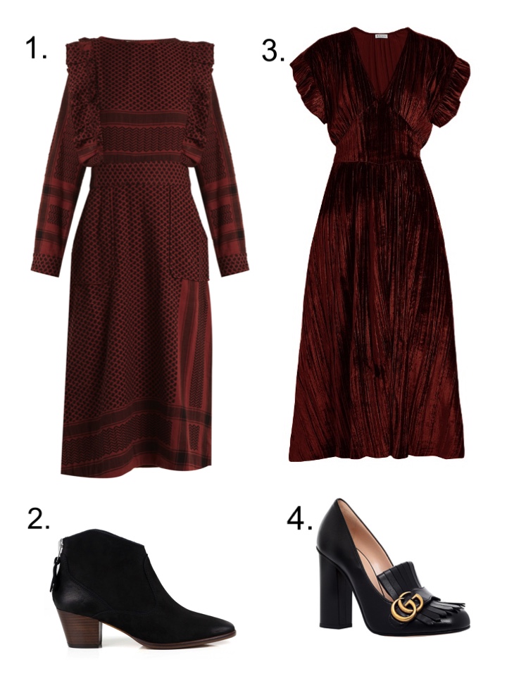maroon dresses