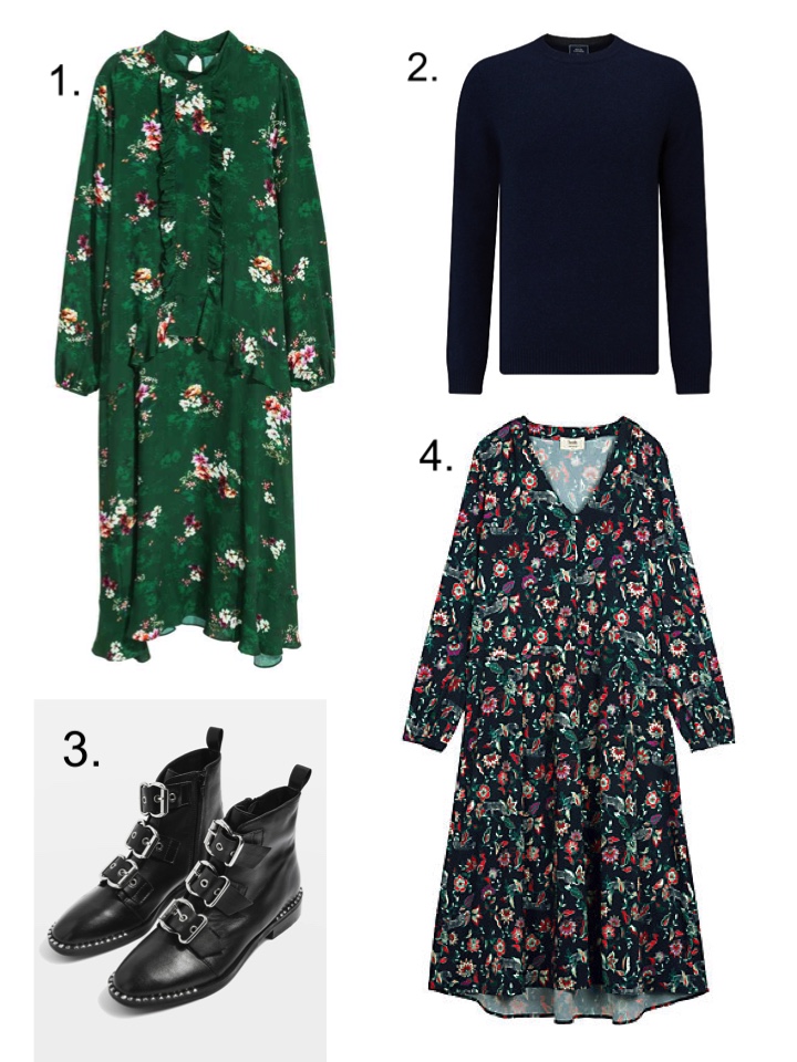 H&M Green Dress, TopShop Alfie Buckle Boots 