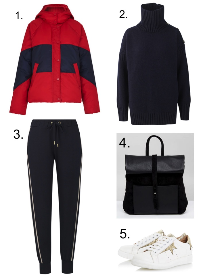 whistles red puffer jacket 