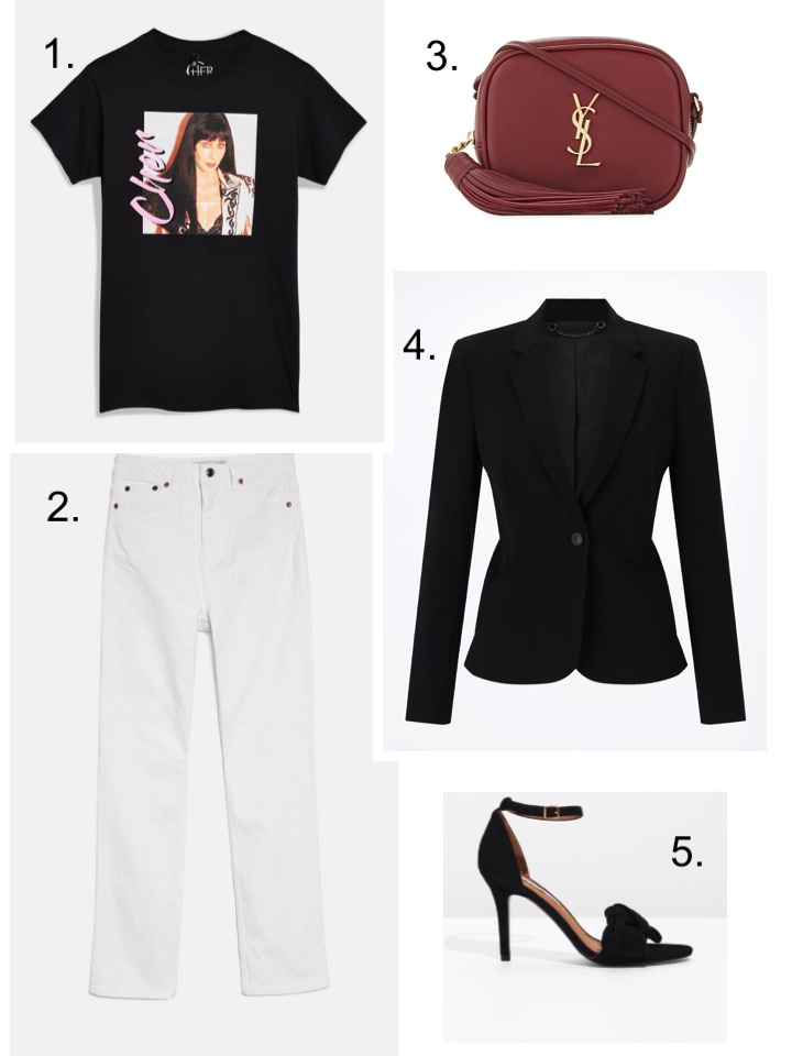 wearsmymoney white jeans cher t shirt 