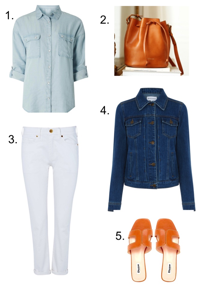 wearsmymoney white jeans triple denim