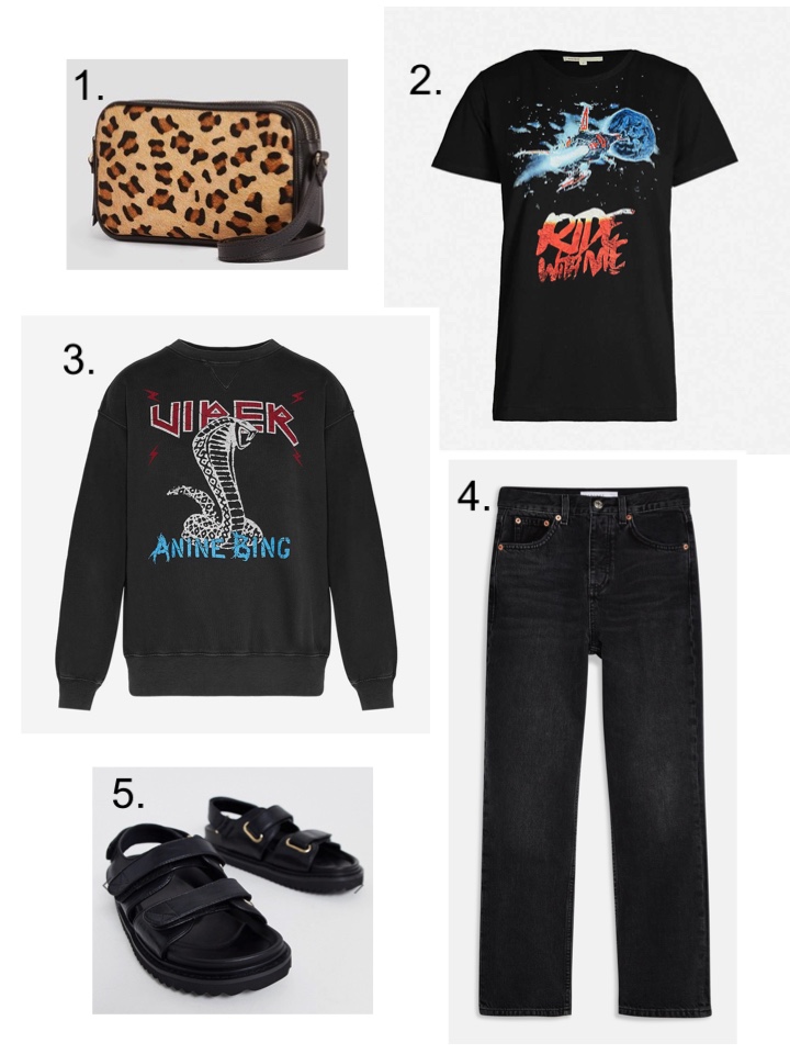 dad sandals anine bing serpent sweatshirt