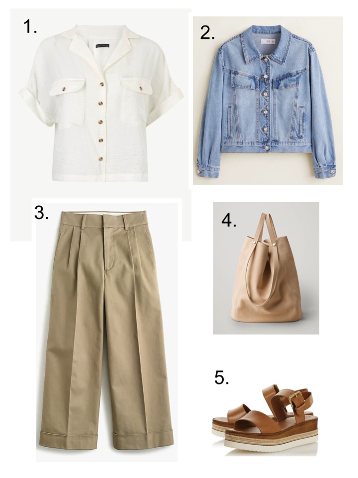 j crew trousers sturdy sandals 