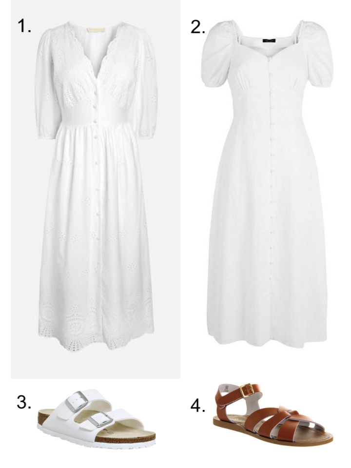white midi dresses summer 