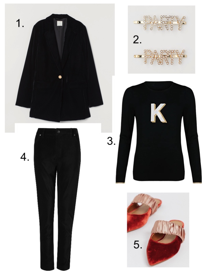 H&M Velvet Blazer Evening suits 