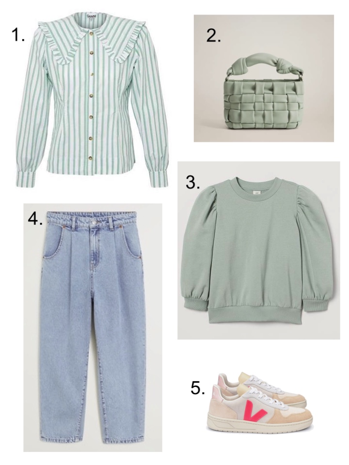 ganni collar shirt 