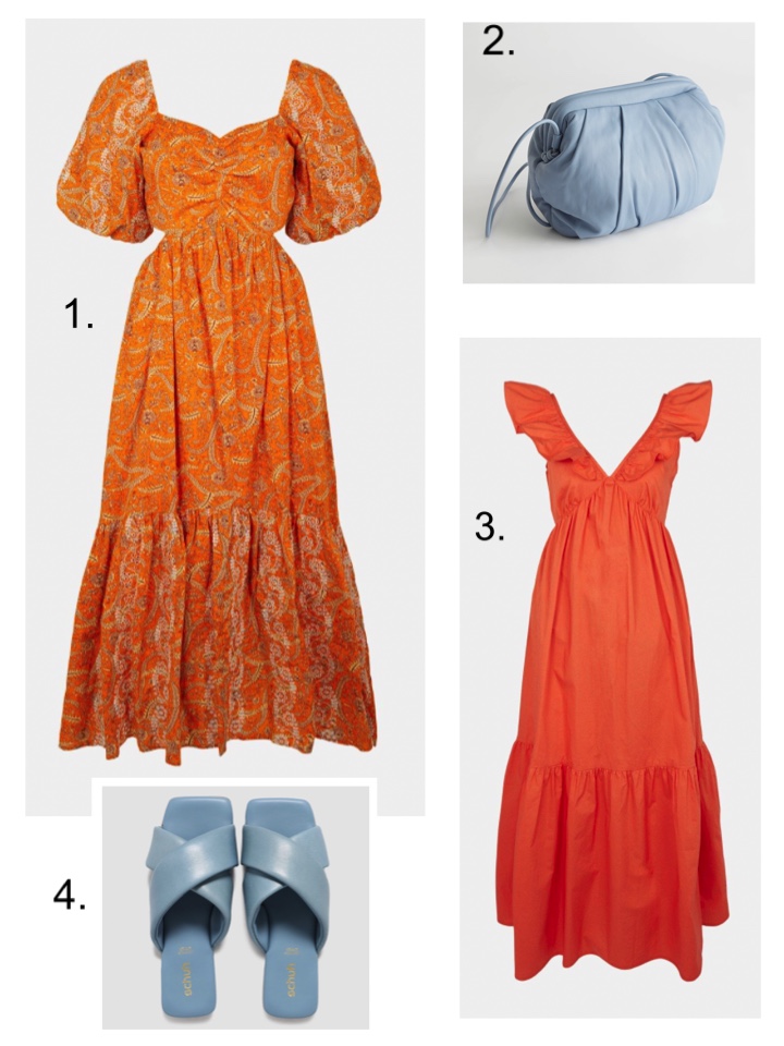 best dressed guest orange warehouse dress 