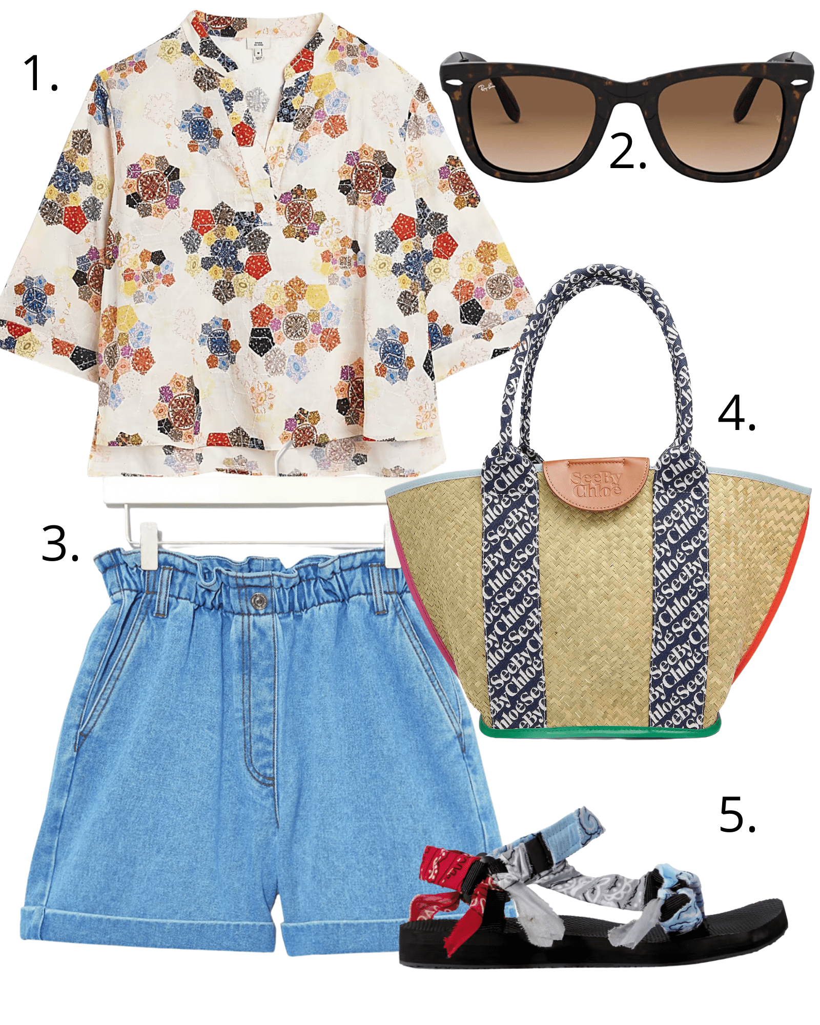 light denim shorts 