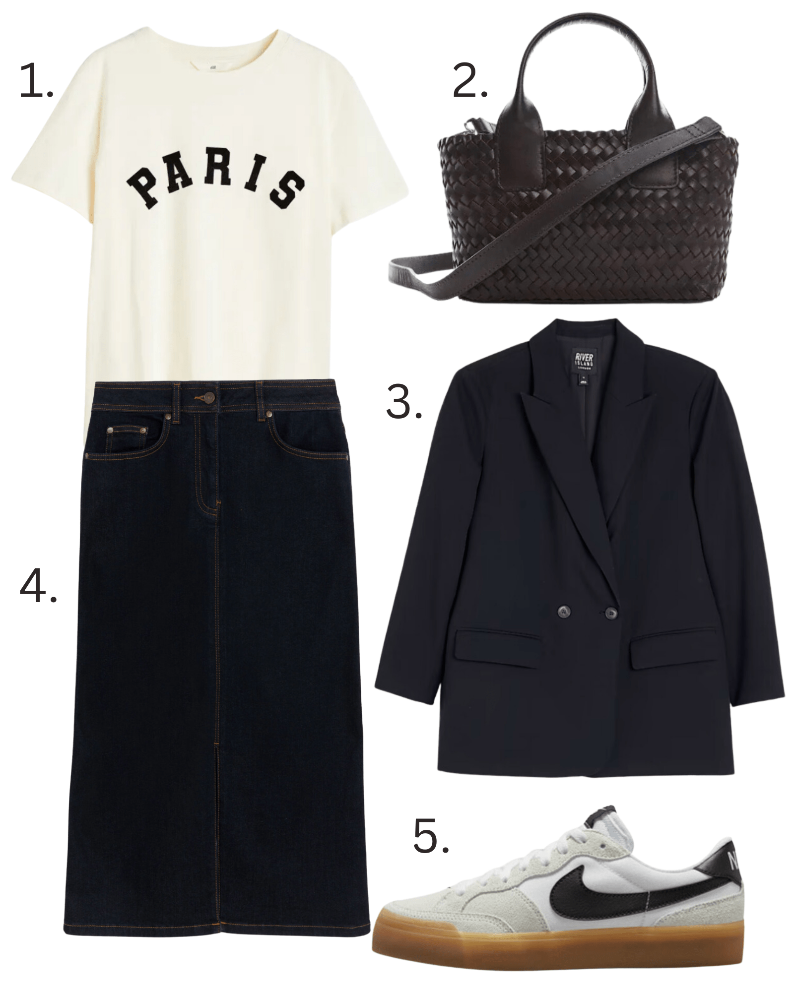 7 ways to wear your denim midi skirt