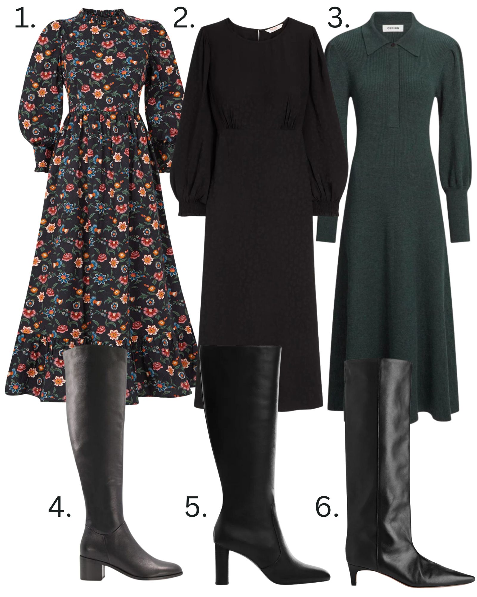 knee high boots and dresses 