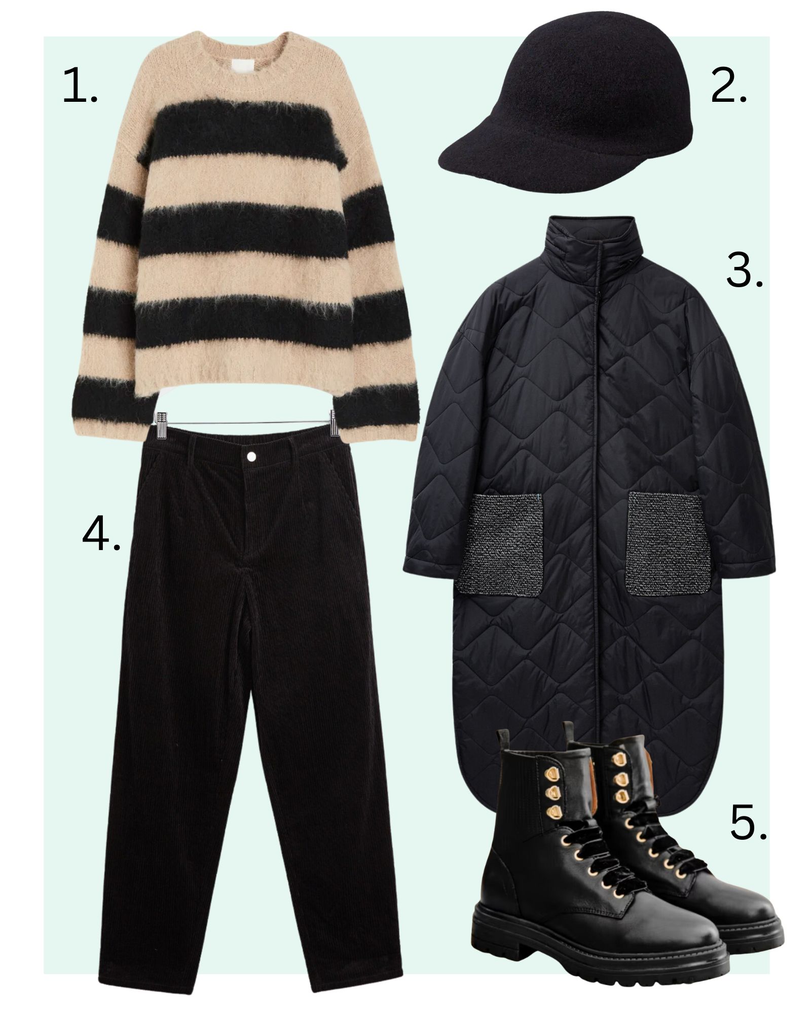 quilted coat, puffer coat