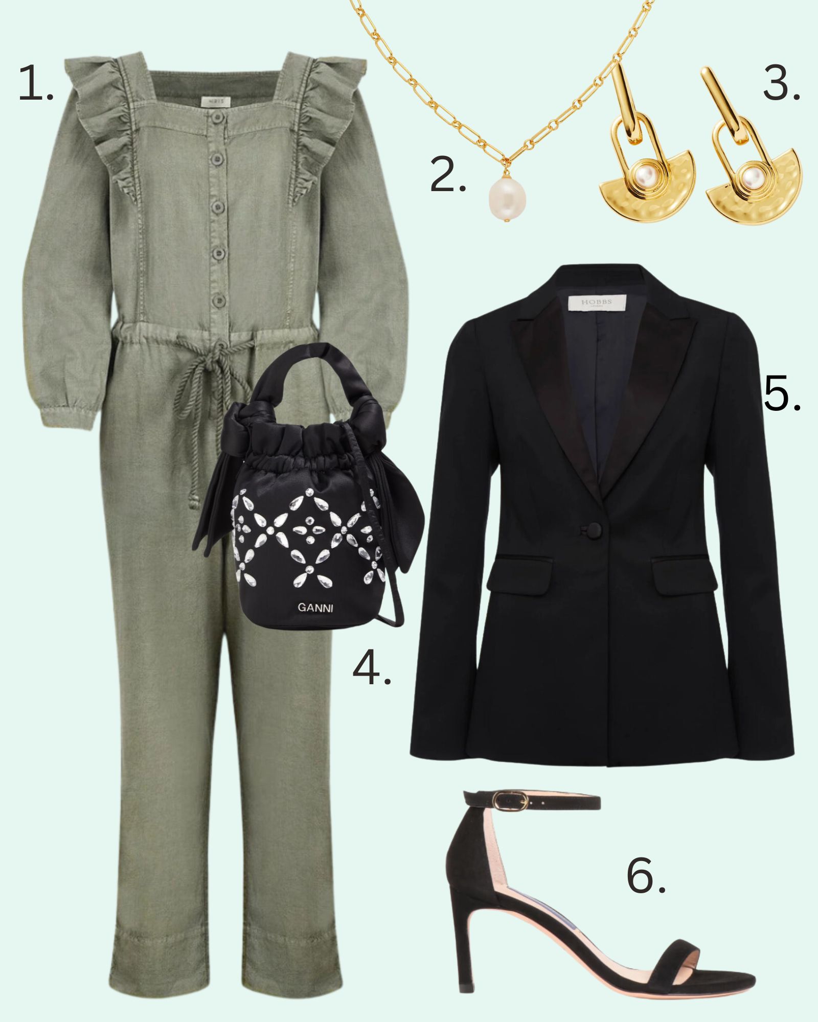 7 outfit ideas for March. Khaki jumpsuit 