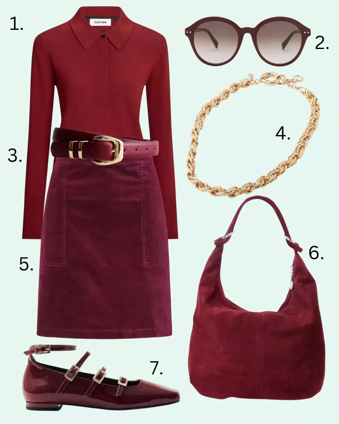 Gucci look, burgundy outfit 