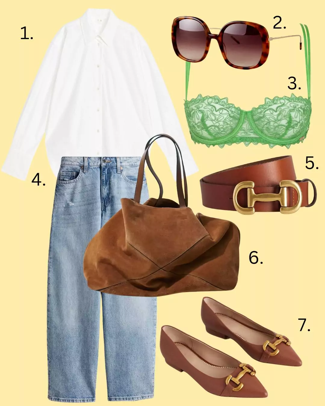 Gucci look white shirt and tan accessories 