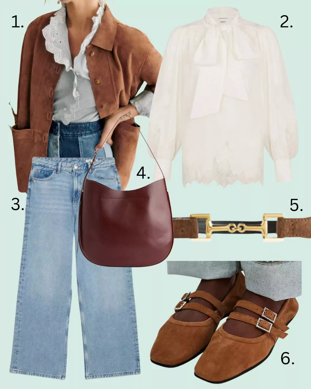 Gucci Look, tan suede jacket 