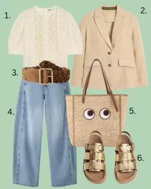 blouses, baskets bags and summer blazers 