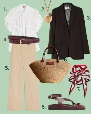 blouses, baskets bags and summer blazers 